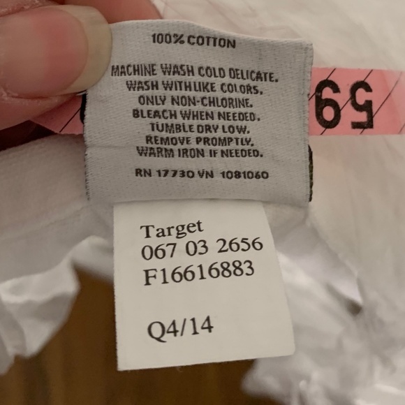 Threshold White Plaid Tablecloth - Picture 4 of 5